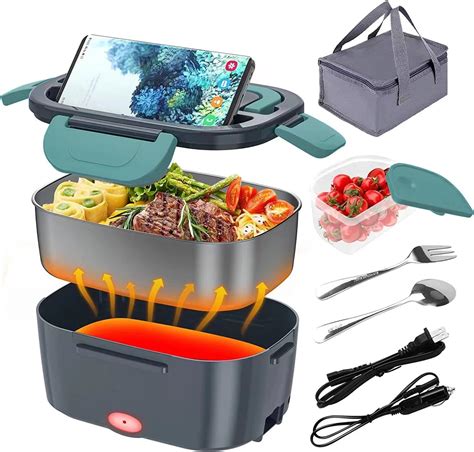 Electric Lunch Box Food Heater High Power 60W, 3 in 1 Portable 